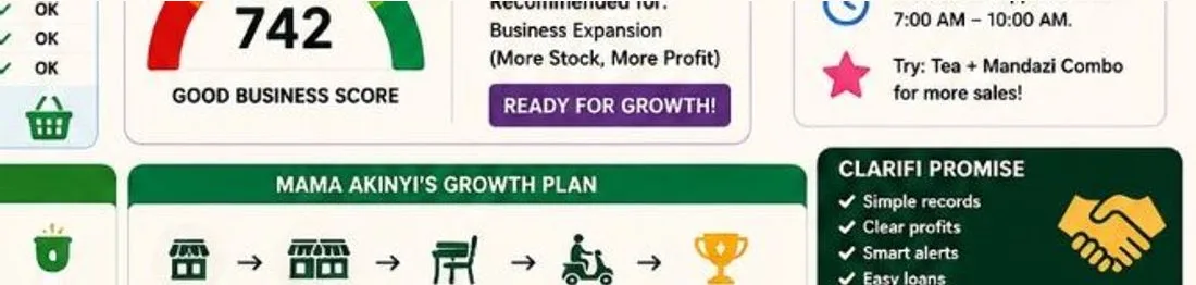 Growth plan timeline for Mama Akinyi Chai Point from one kiosk to business expansion
