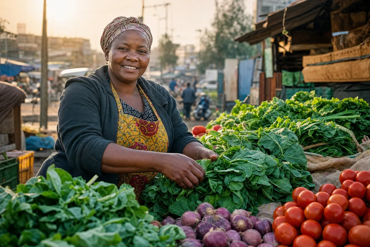 Mama Wanjiku — informal vegetable retailer, Githurai